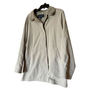 London Fog Women’s Tan Hidden Button Trench Coat‎ Size Large